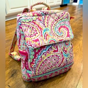 Vera Bradley Backpack Large Quilted Retired Capri Melon Print